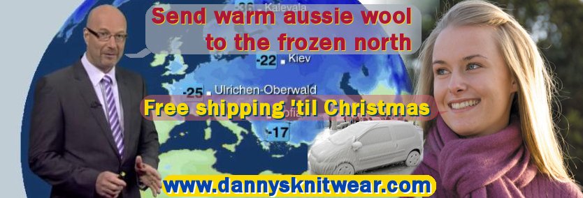 Send warm aussie wool to the frozen north this Christmas.